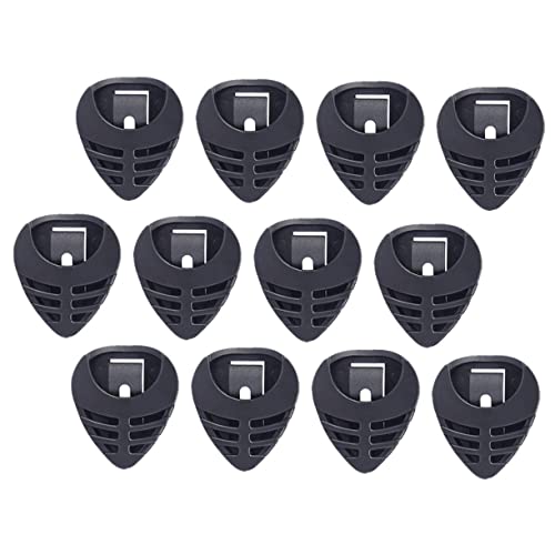 LIOOBO 50Pcs Portable Sticky Bass Pick Storage Boxes Compact Guitar Plectrum Holder Lightweight and Easy to Carry for Musicians the Color