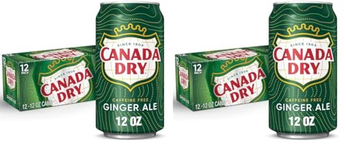 Canada Dry Ginger Ale Soda, 12 fl. oz. Cans, 12 Pack (Pack of 2)