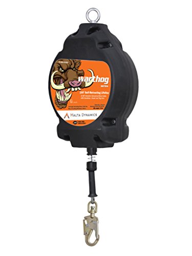 Malta Dynamics 100' Warthog Series Cable Self-Retracting Lifeline, OSHA/ANSI Compliant