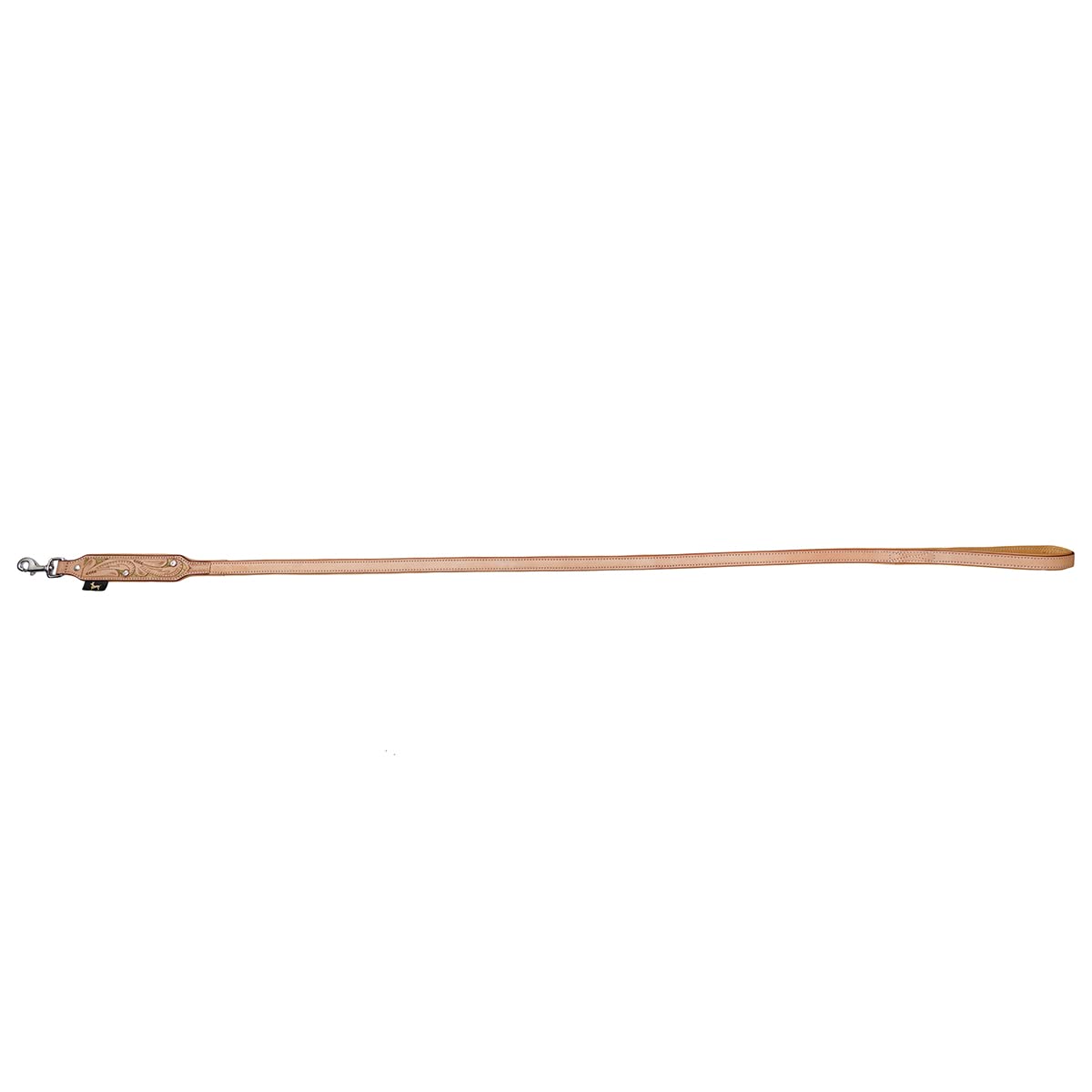 MICHUR GoldenEye Hundeleine Leder, Braun,150x2,5cm | Flachleine, Lederleine Hund, Beige, Passend zum Halsband Goldeneye, Braun, Gold, Strass