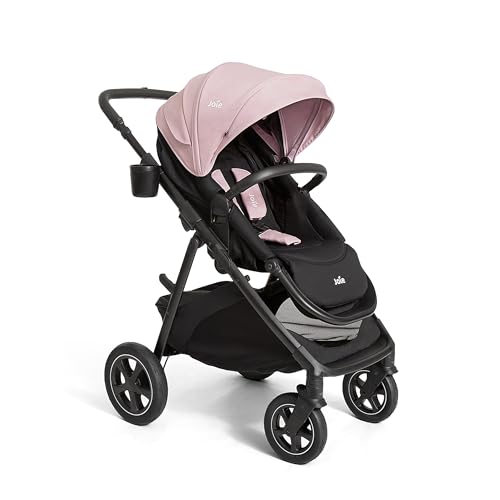 Image of Joie Hazel Height Adjustable Stroller – Travel-Friendly Stroller with Height Adjustable Seat, Multi-Position Recline, and All-Terrain Wheels (Blush)