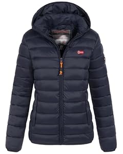 Geographical Norway Winter Jacke Steppjacke Parka Kapuzenjacke Outdoor Leicht und warm, Farbe:Navy, Größe:L (40)