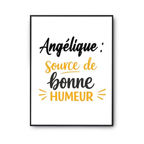 Poster citation affiche Angelique pour la decoration murale du bureau