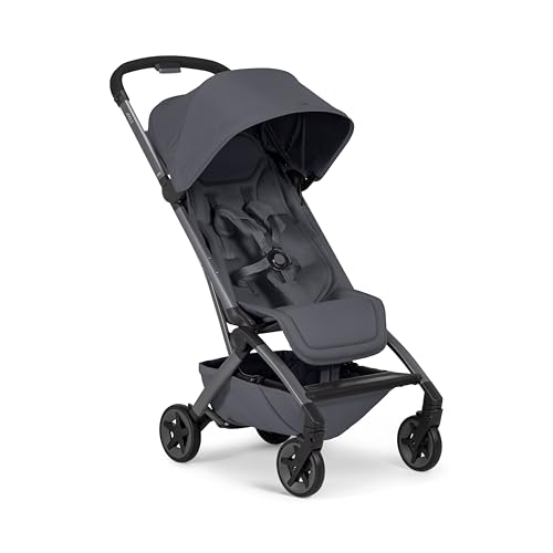 Image of Joolz Aer2 Lightweight Travel Stroller for Baby & Toddler - Ultra-Compact One-Hand Foldable Stroller, Reclining Seat, UPF 50+ Canopy, Adjustable Leg Rest, Carry-On & Airplane Approved (Stone Grey)