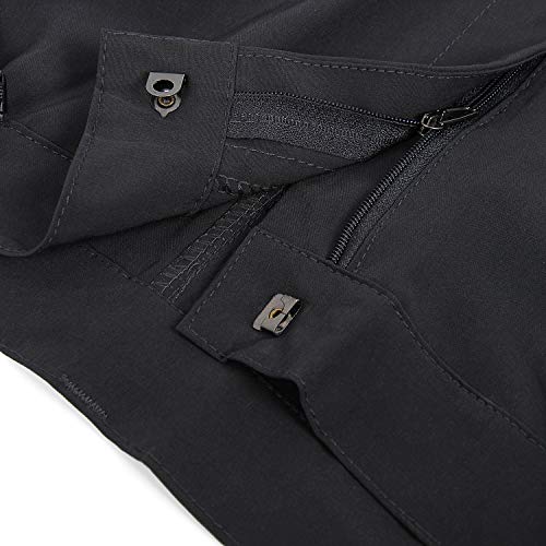 CLOUSPO Outdoor Hose Herren Zwei Teile zerlegbar Sonnenschutz Schnell Trocknend Wanderhose Funktionshose mit Gürtel (DE/NL/SE/PL, Alphanumerisch, L, Regular, Regular, Grau)