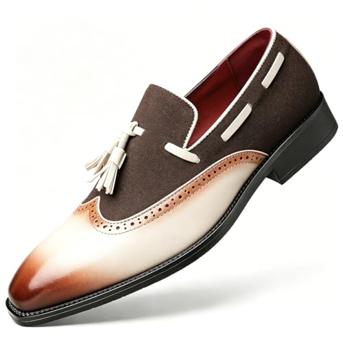 Mocasines de sin cordones para hombre de vestir con borlas exclusivas