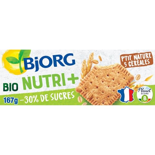 Biscuits Bio P'tit Nature 5 Céréales BJORG pour le goûter des enfants à l'école