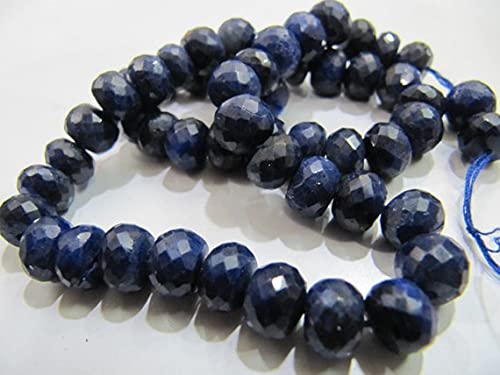 Saphir bleu perles micro facettées de qualité supérieure pour joaillerie fine - 2