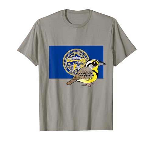 State Birdorable of Nebraska: Western Meadowlark Cute Bird T-Shirt
