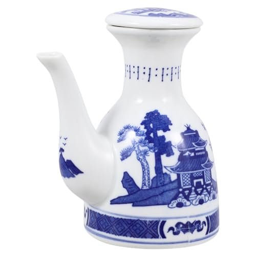 OFFSCH Soy Sauce Bottle Dispenser Ceramic Vinegar Holder Oil Vinegar Crock Restaurant Sauce Bottle