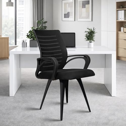 Image of ROSE Elite | 3 Years Brand Warranty | Ergonomic Office Chair, Study, WFH, Revolving, Rolling, Desk, Task, Laptop, Student Chair (Black, Elite MB Reception)