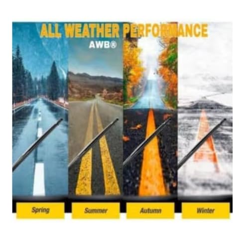 Image of AWB 24 inch+16 inch Frameless /Soft Wiper Blades with 12 inch Rear Specific Wiper Blade Replacement Set for Tata Punch(Set of 3)