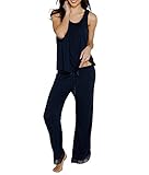 Midnight by Carole Hochman Women's Modal Pajama with Lace