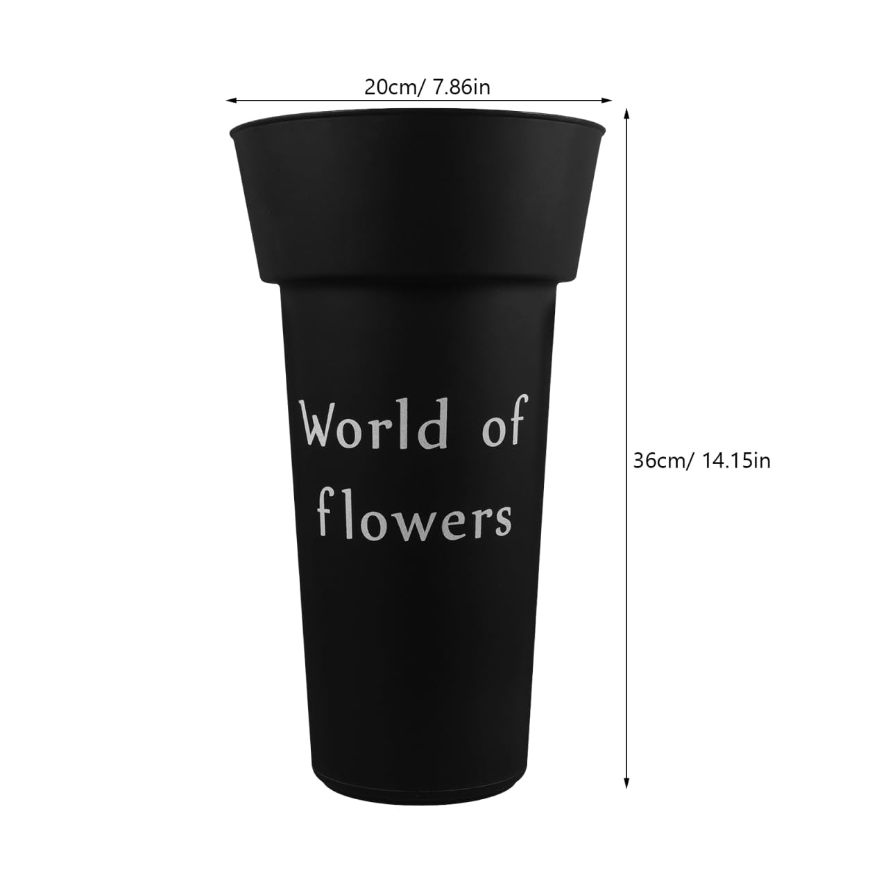 Amosfun Contenitore per Fiori Secchiello per Fiori Riutilizzabile Nero 2 Pezzi in Plastica Pp Non Facile da Deformare, Stile Moderno Semplice, per Casa e Balcone