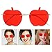 LIOOBO 1pc Rimless Apple-shaped Sunglasses Funny Party Accessory Lightweight Decorative Eyewear for Summer Events Birthdays and Photos Fashion Prop