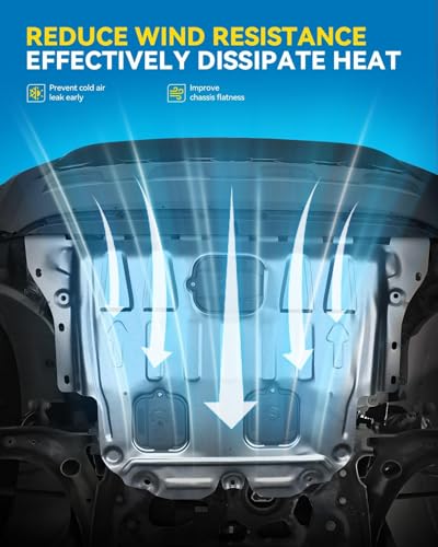 Image of PHILTOP FO1228126 Front Lower Engine Splash Shield Under Cover Compatible with 2013-2020 Ford Fusion 1.5 /1.6 /2.0 /2.5L, 2013-2020 Lincoln MKZ 2.0L Turbocharged