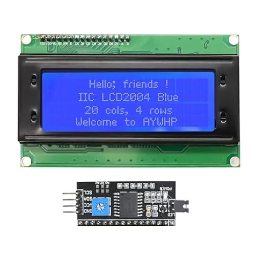 AYWHP Módulo de pantalla LCD de 20 x 4 2004, módulo LCD 2004, módulo de pantalla LCD de 5 V CC con TWI IIC I2C Serial compatible con Arduino Raspberry Pi Pico ESP32 ESP8266 (azul/2004) | Ya disponible en tu tienda friki favorita! En mundofriki.es! AYWHP Módulo de pantalla LCD de 20 x 4 2004, módulo LCD 2004, módulo de pantalla LCD de 5 V CC con TWI IIC I2C Serial compatible con Arduino Raspberry Pi Pico ESP32 ESP8266 (azul/2004) | Ya disponible en tu tienda friki favorita! En mundofriki.es!