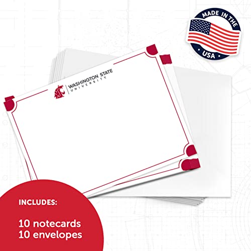 Image of Desert Cactus Washington State University Notecards 10 Pack Stationery Cardstock WSU Cougars Cougs Includes Envelopes Memo Party Thank You (Notecard 4b)