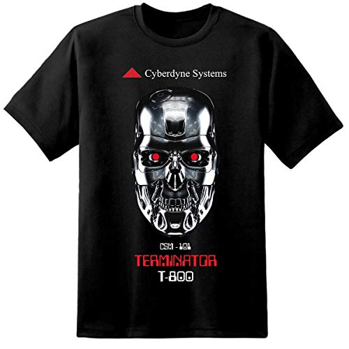 Digital Pharaoh Hommes Terminator T Shirt T800 Skynet Cyberdyne Systems Arnie - Noir, L