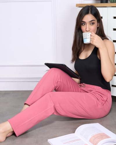 Image of CUPID Woman Plus Size Easy Cotton Track Pants, Comfortable Lower, Trouser, Joggers, Lounge Wear, Night n Daily Wear, Pajama, Travel Pant