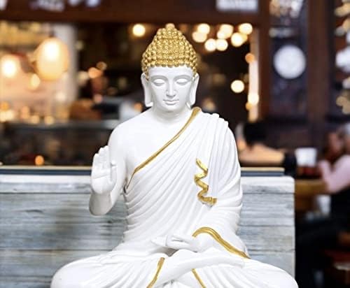 Image of Swarn House Decor's Beautiful Sitting Buddha Idol Statue For Home & Garden - Big Size 2 Feet, Fantasy, Multicolour