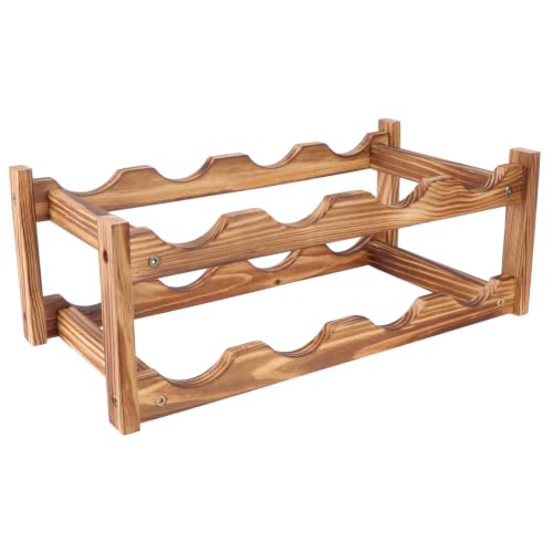 Soporte para Botellas de Vino de Madera 2 Niveles miniatura 1