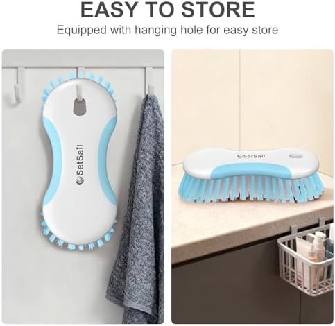 SetSail Multi-Purpose Scrub Brush of 2 Pack, Blue - 4
