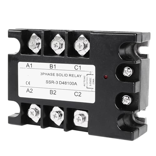 Relé de estado sólido trifásico SSR D48100A de 100 A para control industrial CC-CA de 30-480 V CA 4