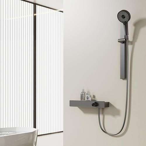 Baignoire en cascade avec rail de douche et bouchon gris étanche LWX