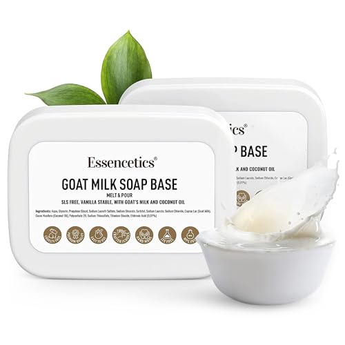 5 LB Goats Milk Soap Base Melt and Pour Organic - SLS Free - Organic Melt and Pour Soap Base for Soaps Making - Made from Natural Glycerin - Glicerina para Hacer Jabones Artesanales Organica