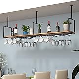 almacenaje colgante ✿ 【COLGANTE DEL TECHO】: Aproveche al máximo los espacios no utilizados. Este estante para flores se adhiere de forma segura al techo para crear la solución ideal de almacenamiento / exhibición de barra / cocina / recepción / sala de estar.