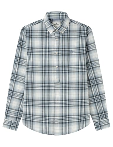 Chemise homme Springfield en coton slub premium avec broderie arbre de haute précision