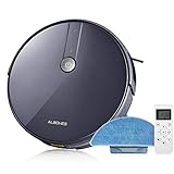 LIMPIEZA PROFUNDA: Albohes E30B Robot Fregasuelos presenta 5 modos de limpieza: modemodo de limpieza (puede aspirar y trapear al mismo tiempo), cleaning limpieza automática / inteligente (presione el botón de limpieza inteligente dos veces para ingresar al modo de succión ultra fuerte, presione el botón de limpieza inteligente 3 veces para ingresar al modo silencioso), modo de limpieza de bordes, modo de limpieza de habitación individual y control manual.