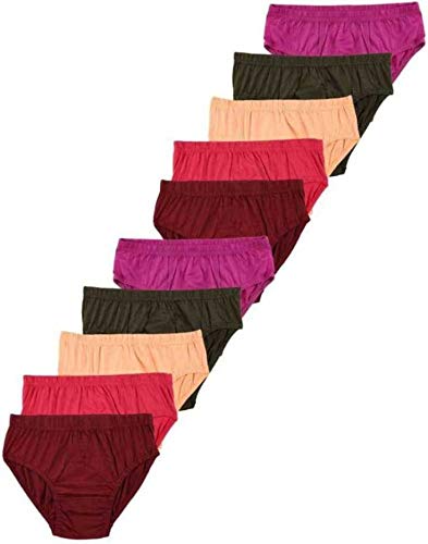 Image of DESNUDA Women Plain Panties Panty Women Breif Girls Panty Women Bikini (Pack of 10)