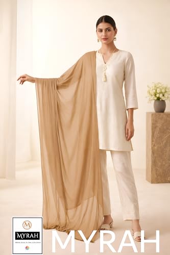 Image of MYRAH Chiffon Solid Casual Daily Use Dupatta For Women's & Girls Length - 2.50 Meter