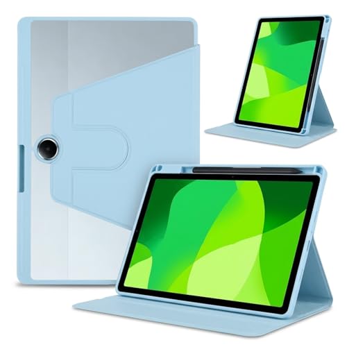 Image of ZORBES Tablet Cover for OnePlus Pad Lite 11 inch, Trifold Flip Clear Back Smart Cover with Stand, Slim PU Protective Tablet Case with Pencil Holder, Shockproof Transparent Back Shell