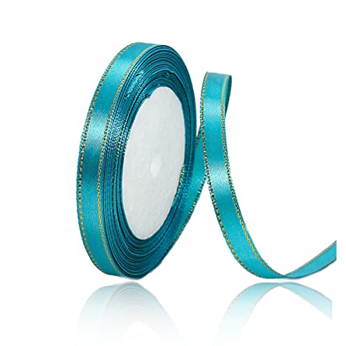 Turquoise Blue Satin Ribbons 3/8 Inch x 25 Yards...