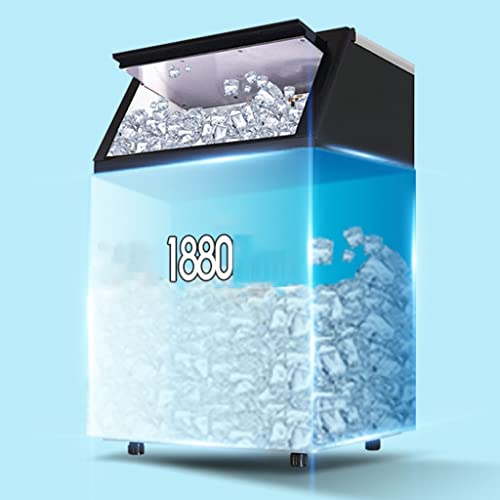 GUINJO Kommerzielle Eismaschine, 165 lbs/24 Std, 45 Würfel/Zyklus, Eisgrößenkontrolle, 24 Std. Timer, freistehende… – Bild 5
