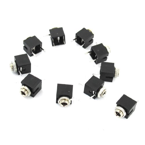 uxcell 10 Pcs Panel PCB Female 3.5mm Headphone Jack Audio Connectors
