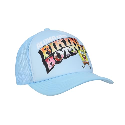 Spongebob Squarepants Bikini Bottom Blue Trucker Hat3