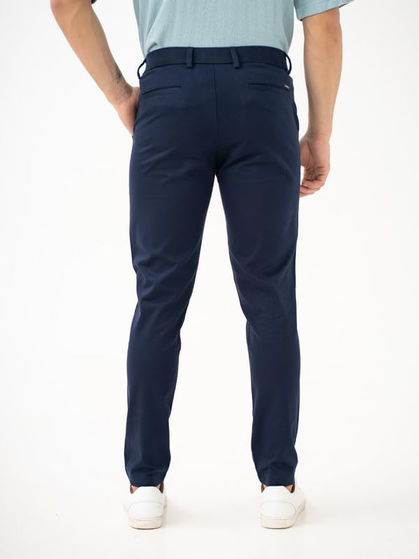 Image of The Pant Project Luxury Cotton Chinos Pants for Men | Stylish Slim Fit Men's Wear Trousers for Office or Party | Mens Fashion Dress Trouser with 2 Way Stretch