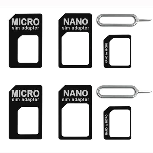 YJRUNFU SIMJ[hA_v^[ Nano SIM MicroSIM ϊA_v^ 8_Zbg For iPhone 5 4S 4 imV SIMJ[h MicroSIM MicroSIM SIMJ[h sp 퐶p R SIMs V