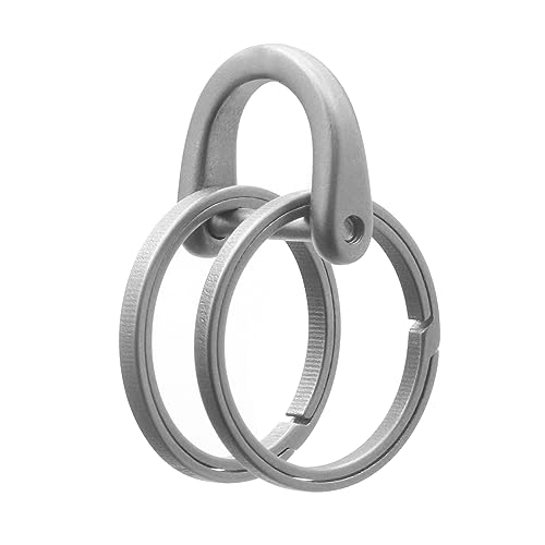 PJYTAC Titanium Keychain Rings Heavy Duty Side Push Key Rings