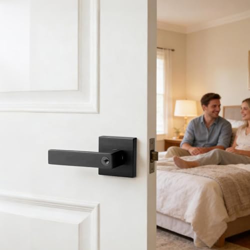 Poignée de porte intimité moderne avec serrure robuste pour la sécurité de la maison - 3