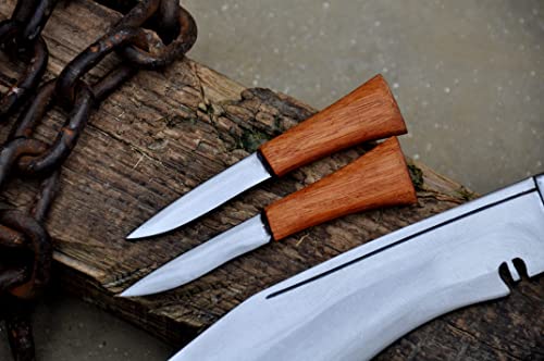 Authentic Handmade Kukri Knife-11 Inches Long Blade Iraqi Freedom Khukuri-Full Tang-Tempered-Sharpen-Gripper Handle-Warranty #TOP5