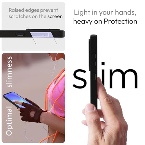 Image of KAPAVER Hybrid Series Back Cover Case Compatible with Samsung Galaxy A36 (PC+TPU) (Black)