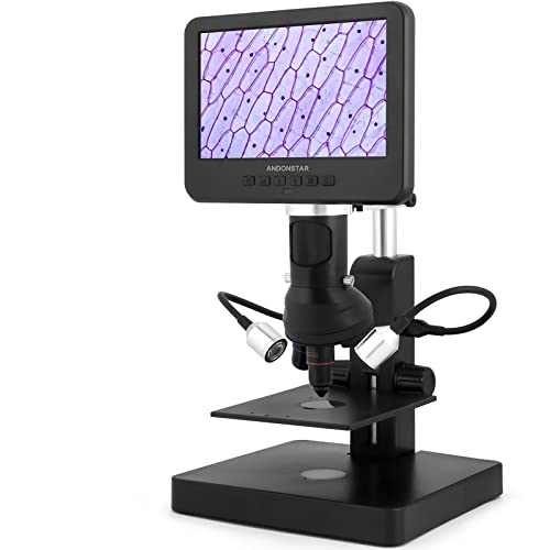 Image of Andonstar AD246P 1000X Digital Microscope, 3 Lens 7 inch LCD, Black LED, Metal and Plastic, For Biological, PCB Soldering, Phone Watch Repairing, 32G SD Card