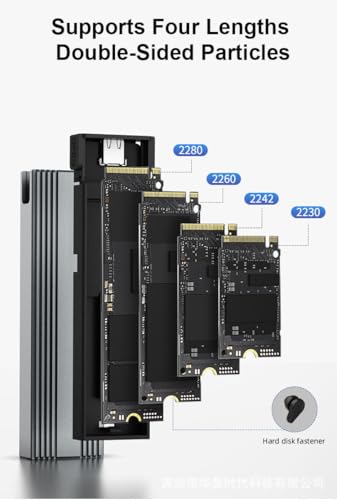 Carcasa externa para SSD M.2 NVMe NGFF USB C 3.2 Gen2 miniatura 7