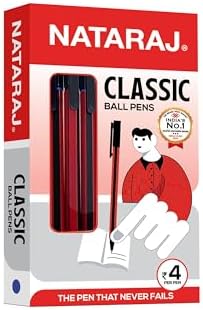 NATARAJ 0.7mm Fine BLACK BLUE Ballpoint Pens Soft Grip School Office X5 X10 X20 - View #3