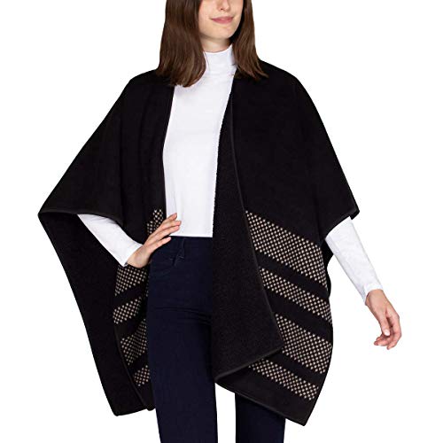 Ladies' Reversible Wrap with High Pile Fleece Black2